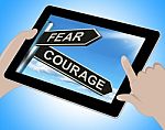 fear-courage-tablet-shows-scared-or-courageous-100287697